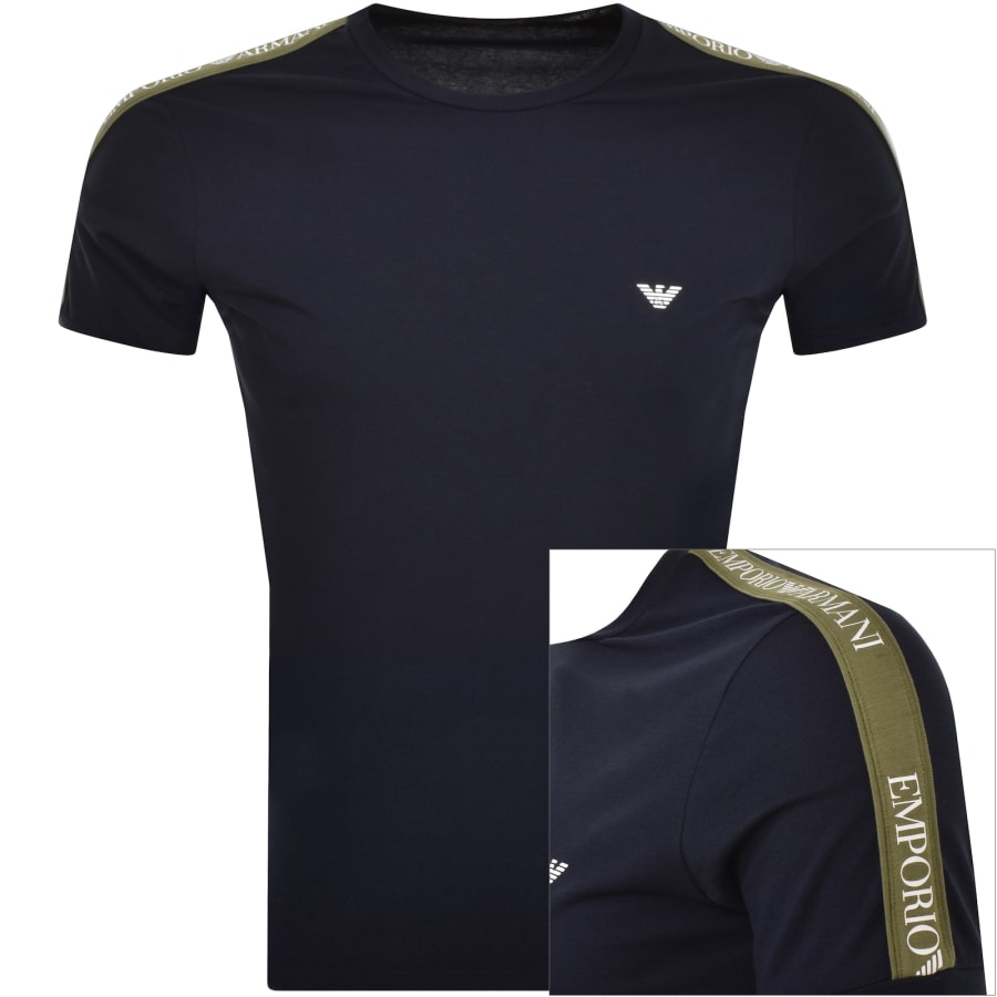 Emporio Armani Lounge Crew Neck T Shirt Navy Mainline Menswear Sweden